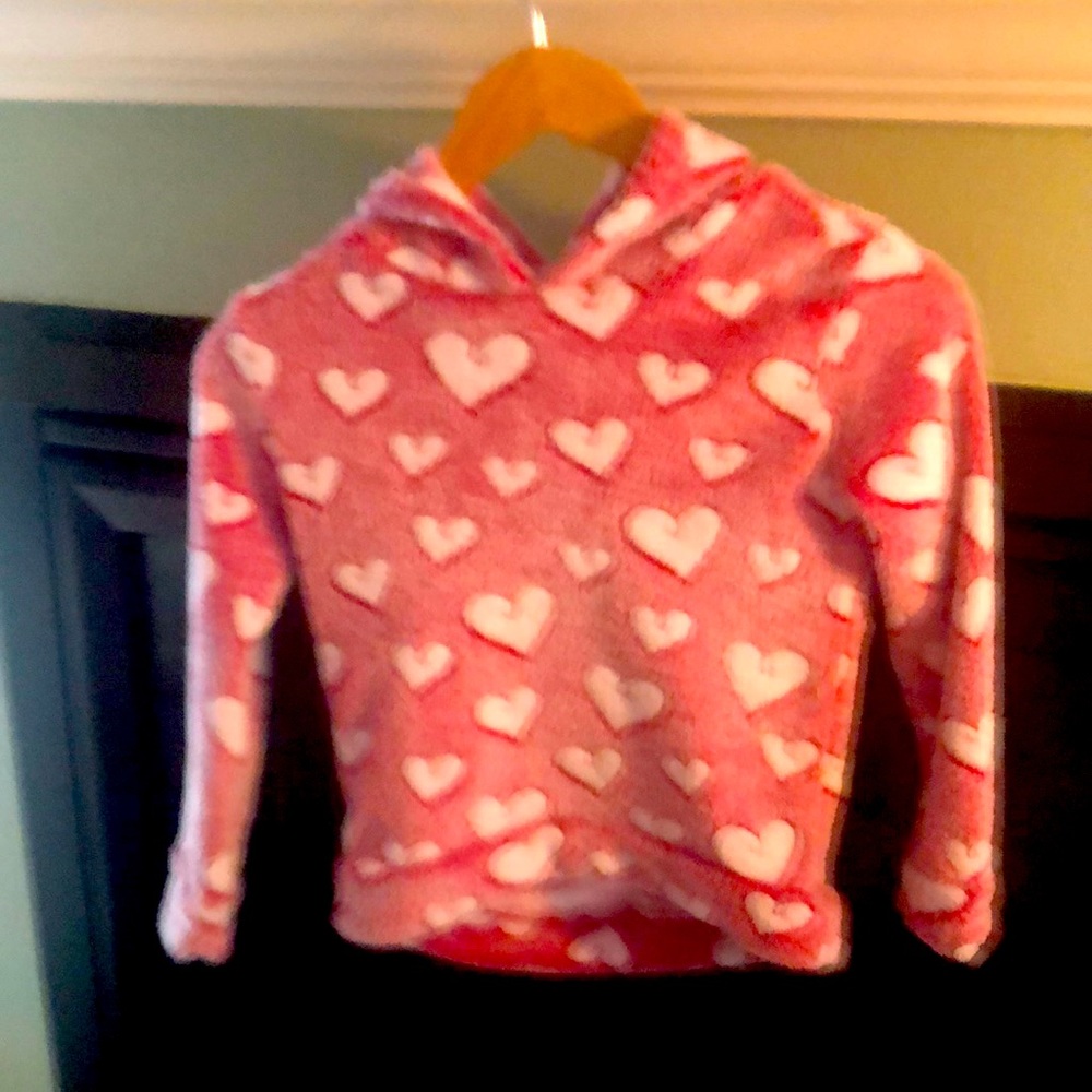 Fleece heart hoodie